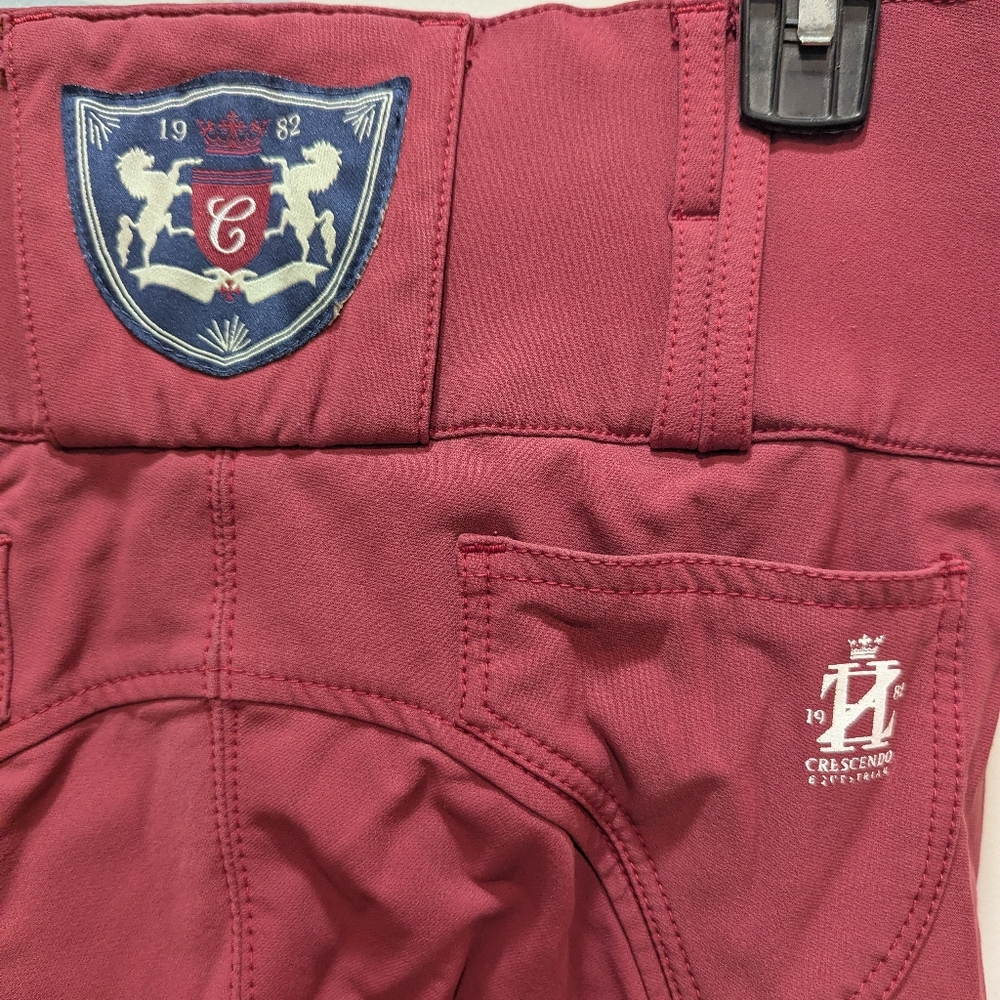 Equestrian Performance Riding Tights - Burgundy - image 9